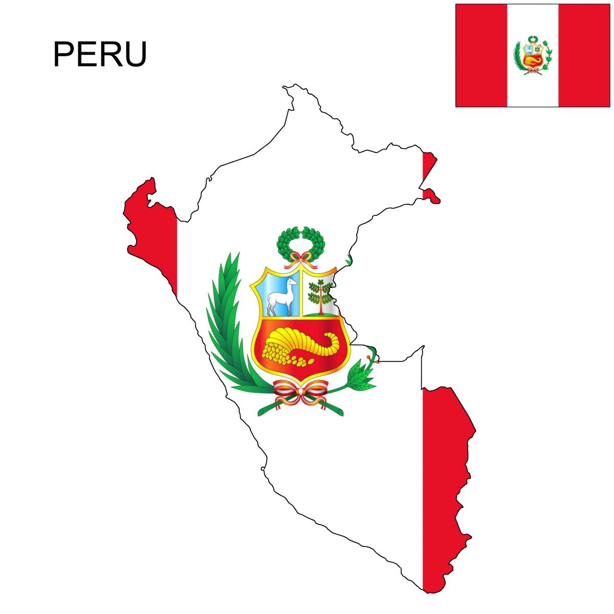 karta Peru zastava