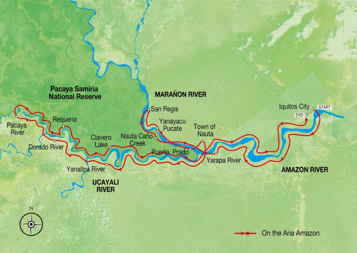 karta rijeke Amazon Peru