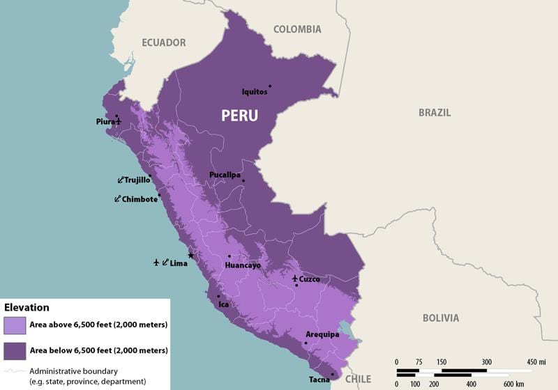 karta зика Peru