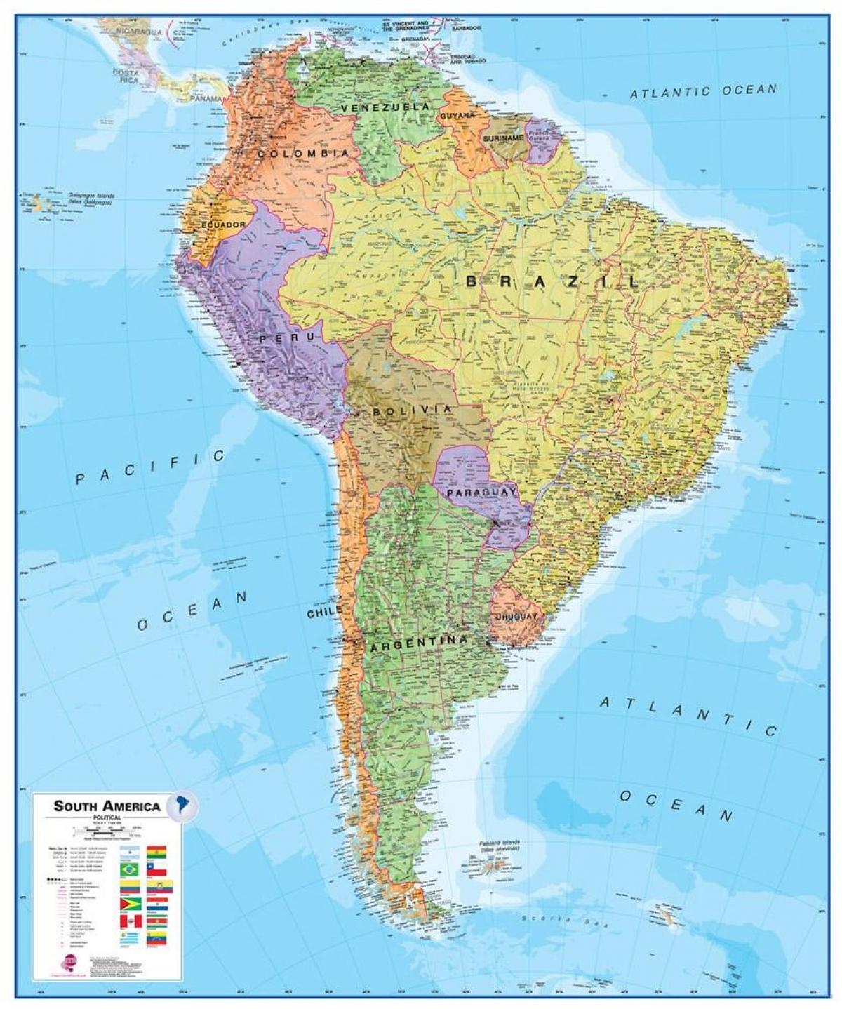 karta Peru Južne Amerike