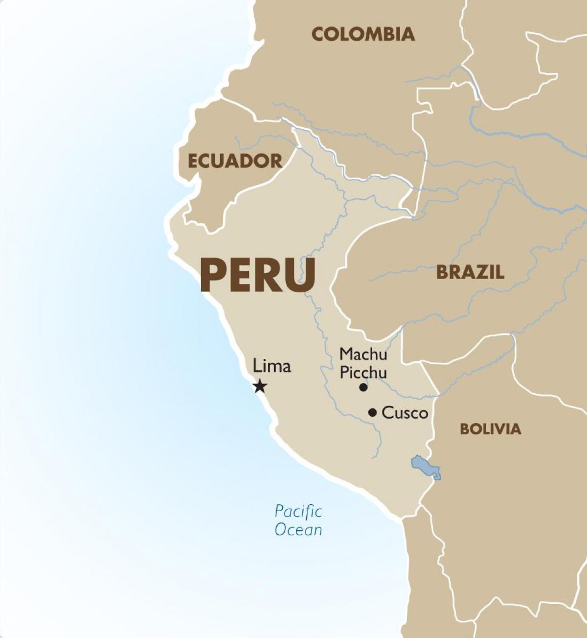 karta Peru i susjednih zemalja
