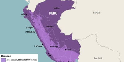 Karta зика Peru