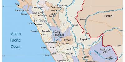 Karta je detaljna karta Peru