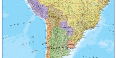 Karta Peru Južne Amerike
