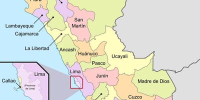 Karta Peru odjeljenja