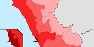 Peru karta gustoće stanovništva 