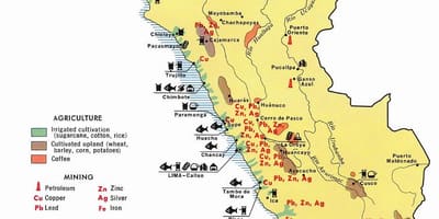 Karta Peru poljoprivreda