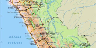 Karta Peru cesti