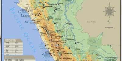 Peru atrakcije na karti