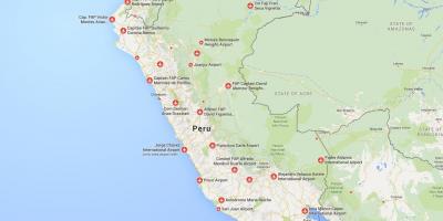 Zračne luke Peru na karti